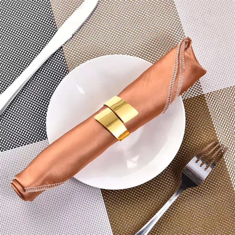 Conjunto Anéis de Guardanapos de Tecido Espiral 6 peças Homedec