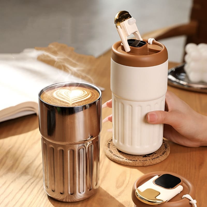 Copo Térmico 450ml Inteligente com Tampa Premium Homedec