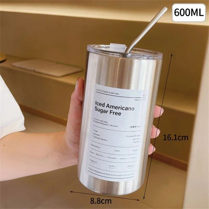 Copo Térmico para Café Inox com Tampa Hermética Homedec