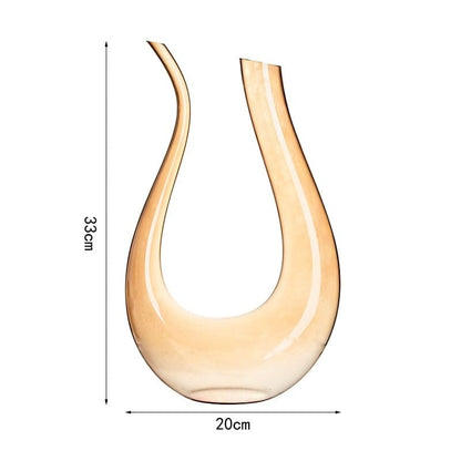 Decanter de Vinho Recipiente de Vidro Cisne Decantador Ambar Homedec