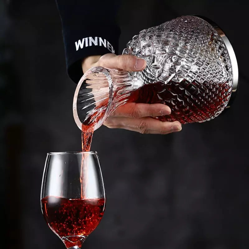 Decanter de Vinho Recipiente de Vidro Cristal Decantador Homedec
