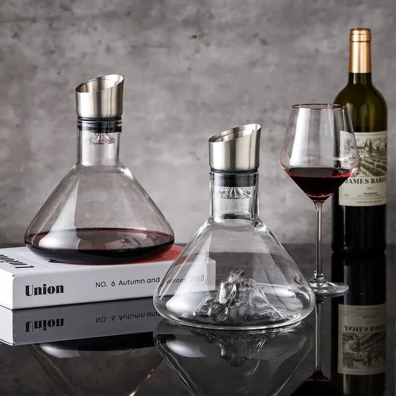 Decanter de Vinho Vidro Iceberg Aerador Home Bar Homedec