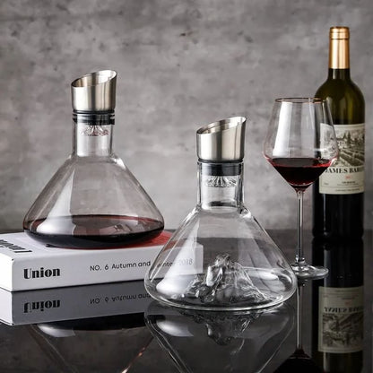 Decanter de Vinho Vidro Iceberg Aerador Home Bar Homedec