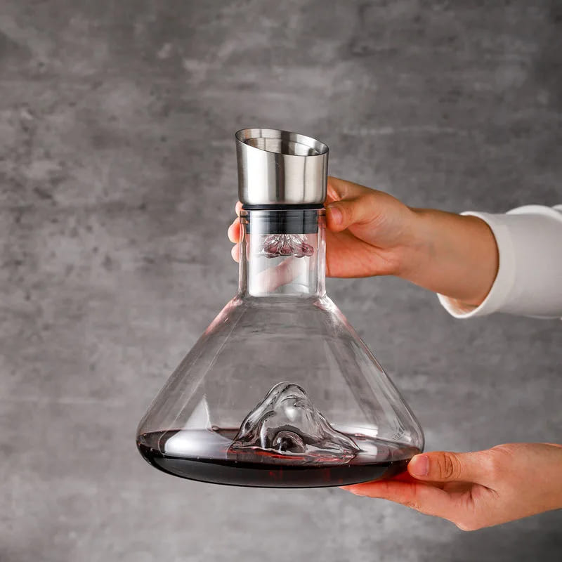 Decanter de Vinho Vidro Iceberg Aerador Home Bar Homedec