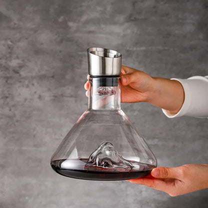 Decanter de Vinho Vidro Iceberg Aerador Home Bar Homedec