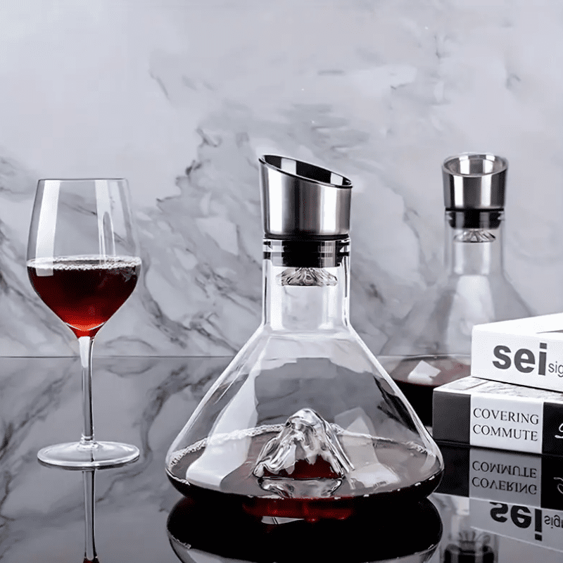Decanter de Vinho Vidro Iceberg Aerador Home Bar Homedec