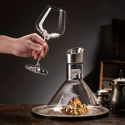 Decanter de Vinho Vidro Iceberg Aerador Home Bar Homedec