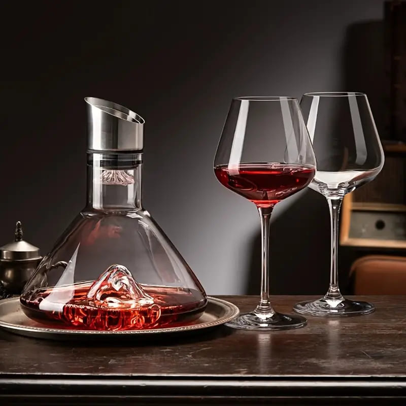 Decanter de Vinho Vidro Iceberg Aerador Home Bar Homedec