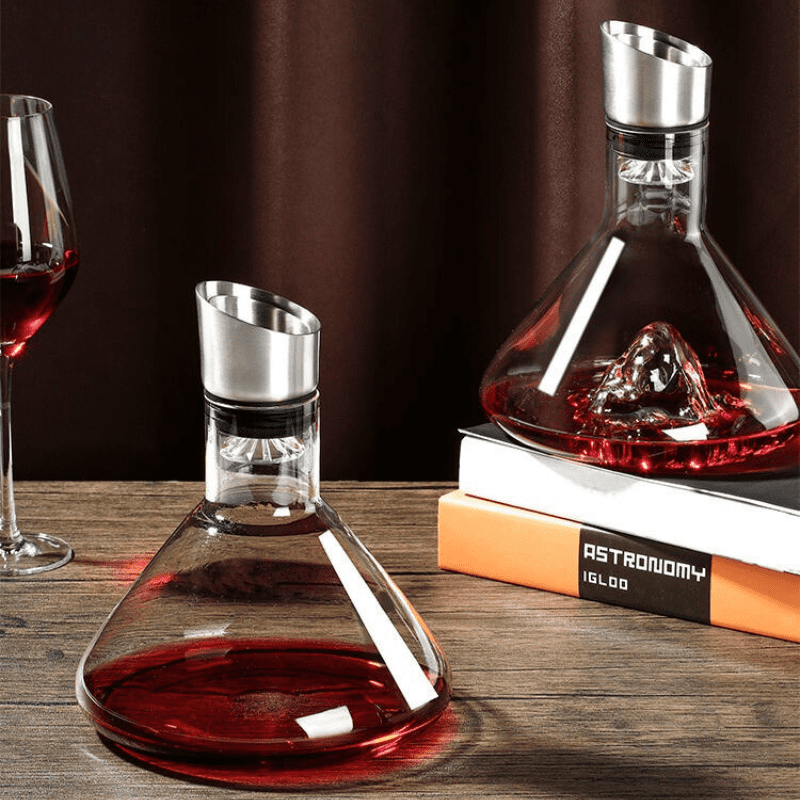 Decanter de Vinho Vidro Iceberg Aerador Home Bar Homedec