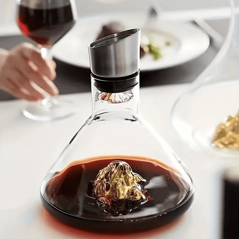 Decanter de Vinho Vidro Iceberg Aerador Home Bar Homedec