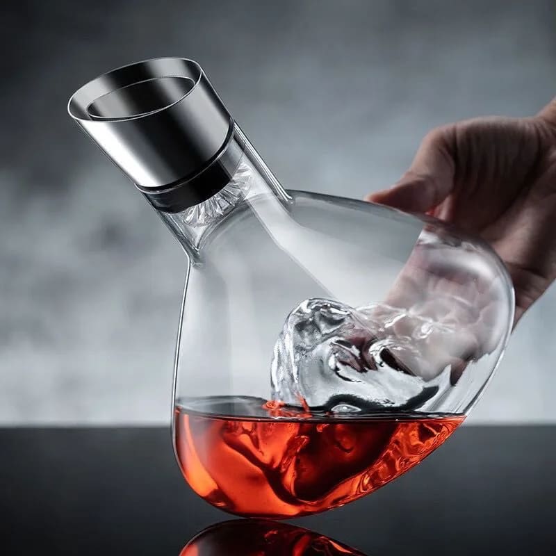 Decanter de Vinho Vidro Iceberg Aerador Home Bar Homedec