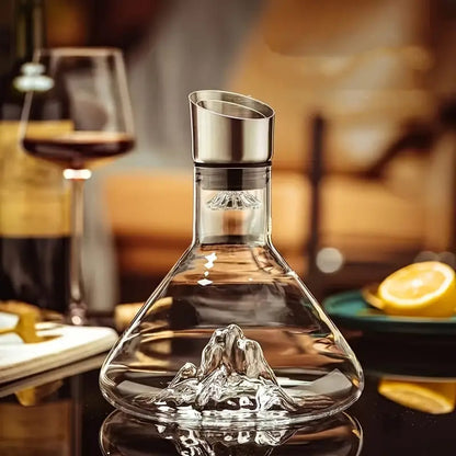 Decanter de Vinho Vidro Iceberg Aerador Home Bar Homedec