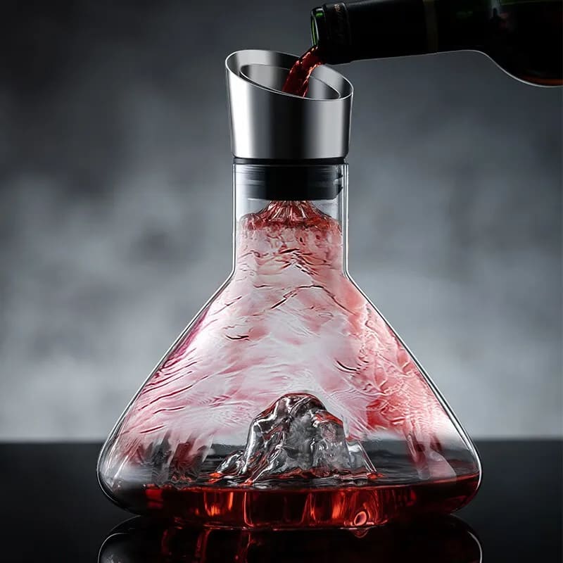 Decanter de Vinho Vidro Iceberg Aerador Home Bar Homedec