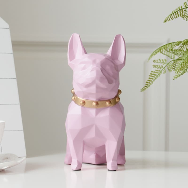 Decoração de Mesa Cofre de Resina Buldogue Francês Homedec