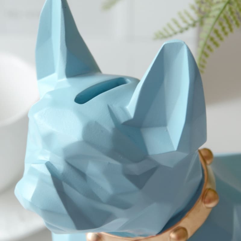 Decoração de Mesa Cofre de Resina Buldogue Francês Homedec