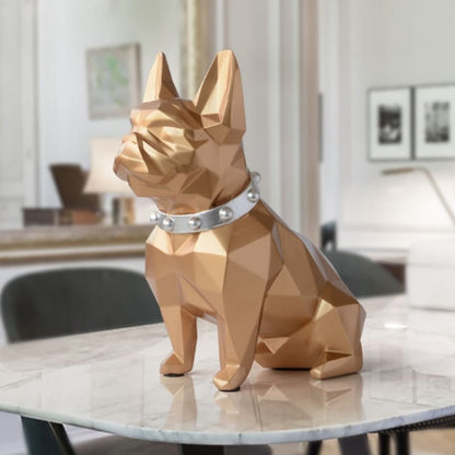 Decoração de Mesa Cofre de Resina Buldogue Francês Homedec