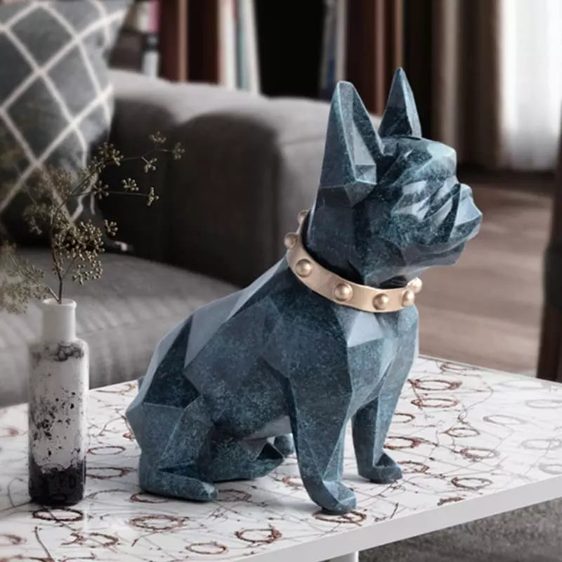 Decoração de Mesa Cofre de Resina Buldogue Francês Homedec