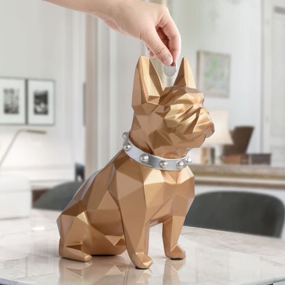 Decoração de Mesa Cofre de Resina Buldogue Francês Homedec