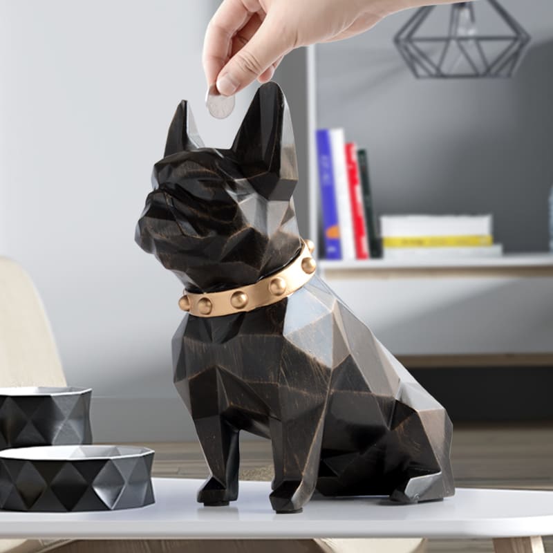 Decoração de Mesa Cofre de Resina Buldogue Francês Homedec
