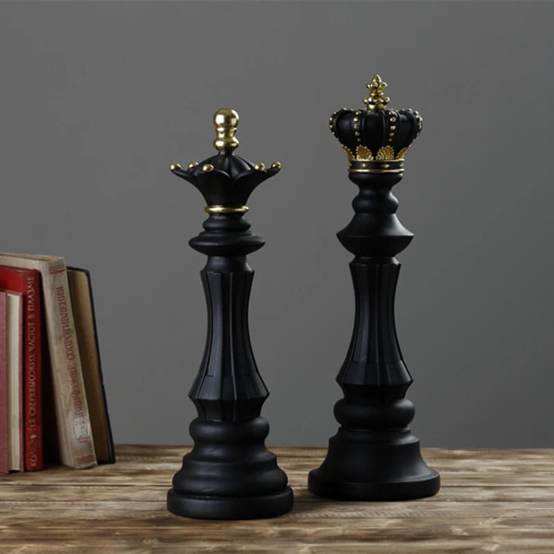 Decoração de Mesa Resina Estátua Peças de Xadrez Homedec