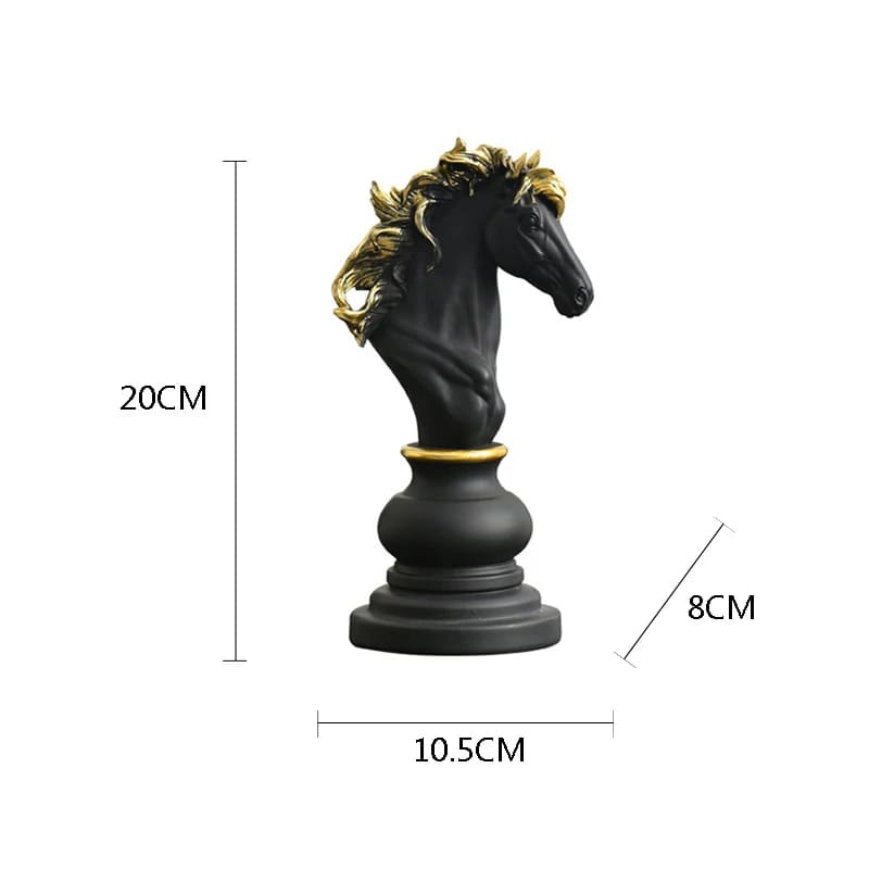 Decoração de Mesa Resina Estátua Peças de Xadrez Homedec