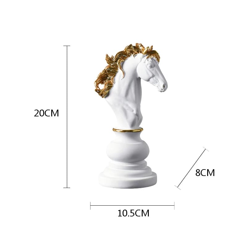 Decoração de Mesa Resina Estátua Peças de Xadrez Homedec