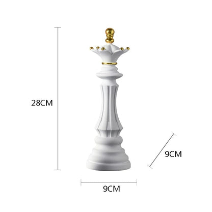 Decoração de Mesa Resina Estátua Peças de Xadrez Homedec