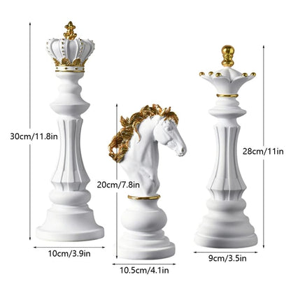 Decoração de Mesa Resina Estátua Peças de Xadrez Homedec