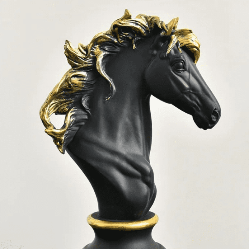 Decoração de Mesa Resina Estátua Peças de Xadrez Homedec