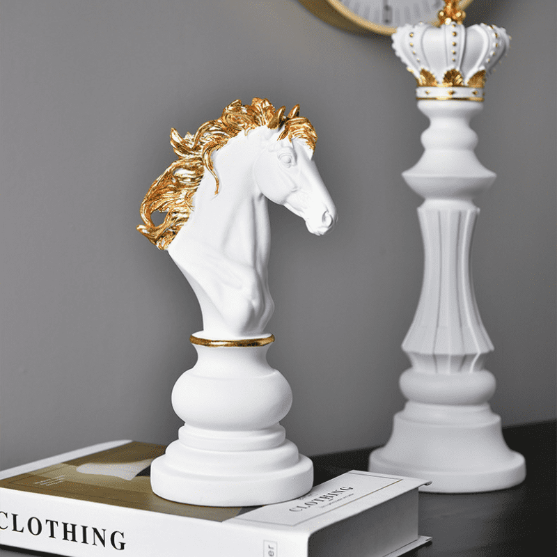 Decoração de Mesa Resina Estátua Peças de Xadrez Homedec