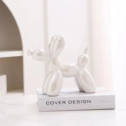 Decoração de Sala Cerâmica Estátua Cachorro de Balão Homedec