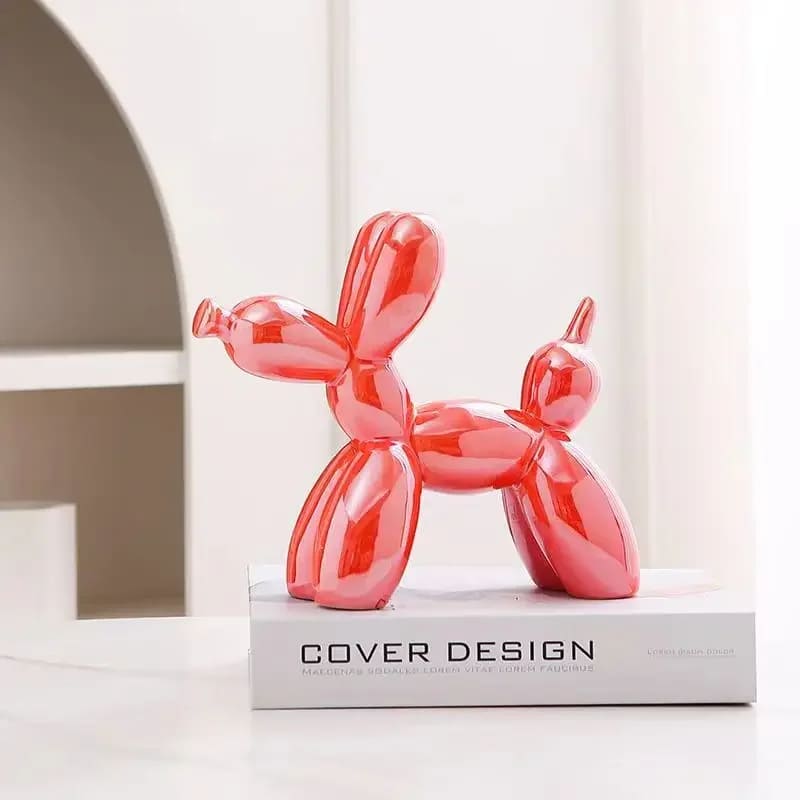 Decoração de Sala Cerâmica Estátua Cachorro de Balão Homedec