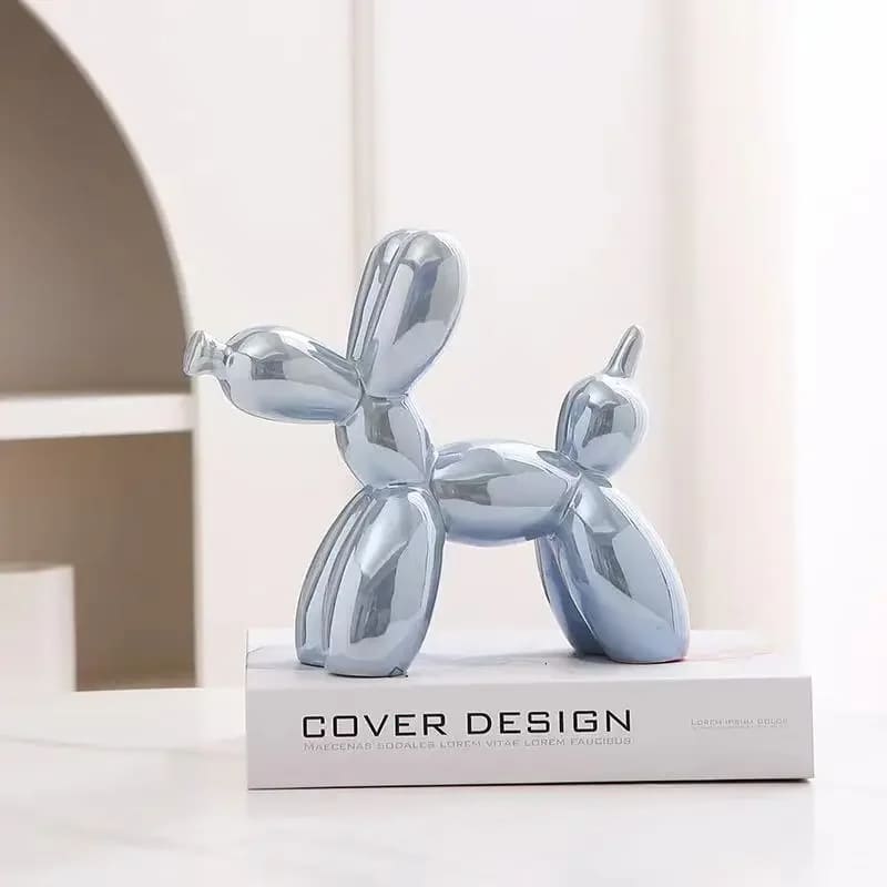 Decoração de Sala Cerâmica Estátua Cachorro de Balão Homedec