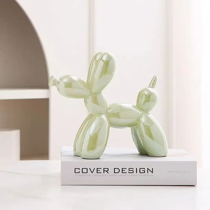 Decoração de Sala Cerâmica Estátua Cachorro de Balão Homedec