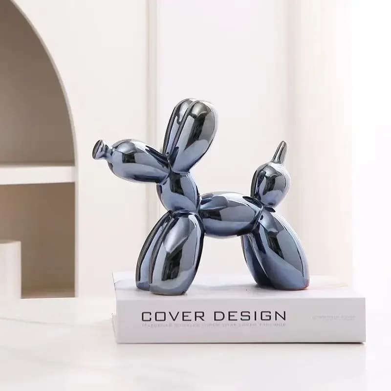 Decoração de Sala Cerâmica Estátua Cachorro de Balão Homedec