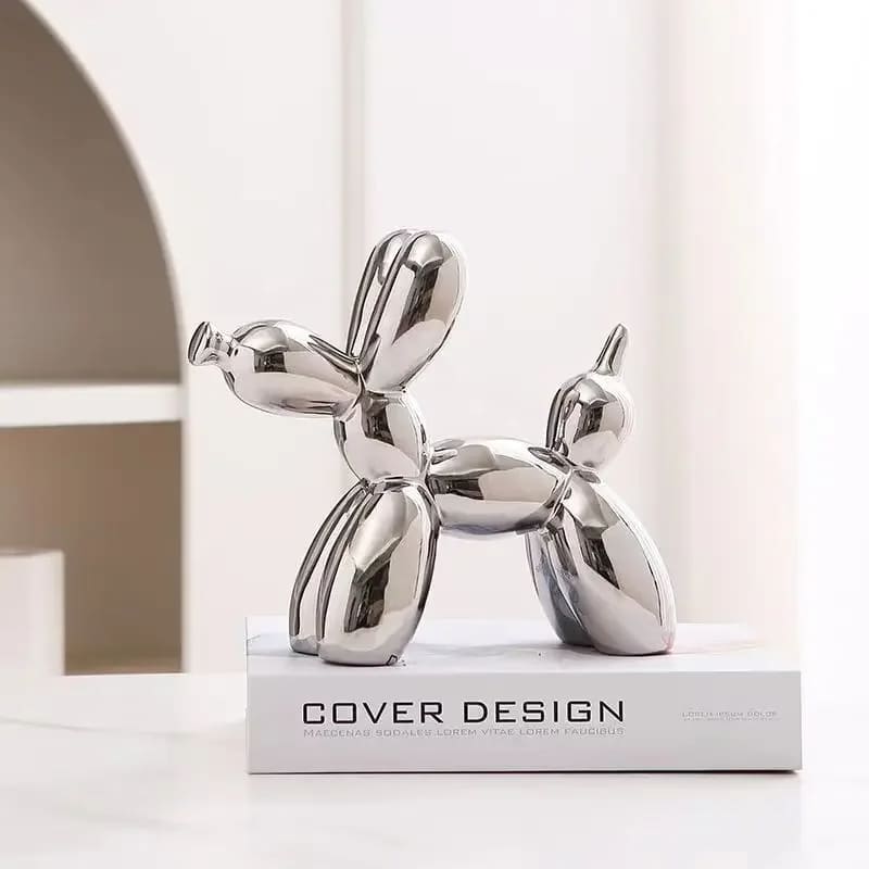 Decoração de Sala Cerâmica Estátua Cachorro de Balão Homedec