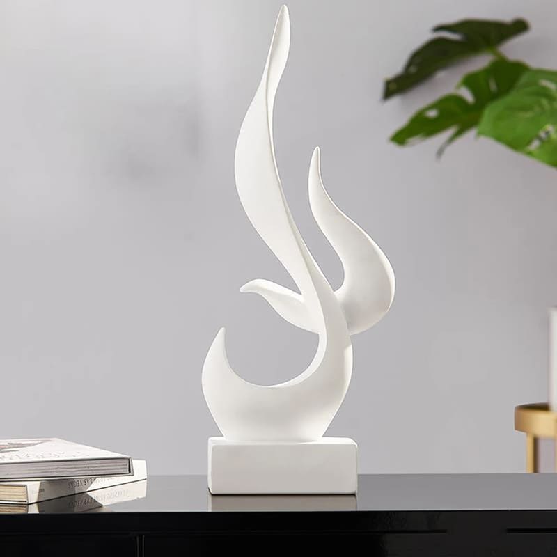 Decoração de Sala Resina Escultura Abstrata Chamas Homedec