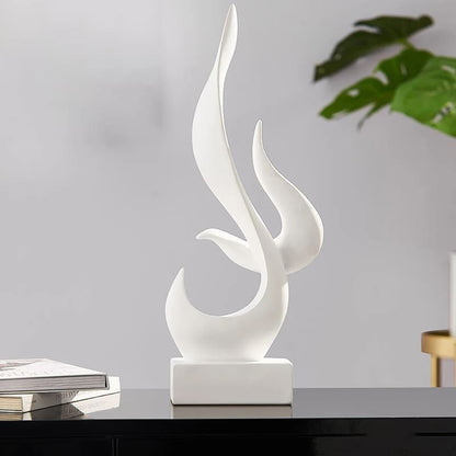 Decoração de Sala Resina Escultura Abstrata Chamas Homedec