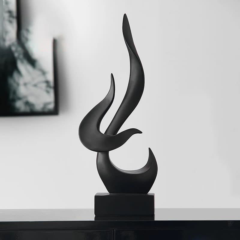 Decoração de Sala Resina Escultura Abstrata Chamas Homedec