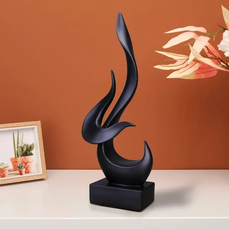 Decoração de Sala Resina Escultura Abstrata Chamas Homedec