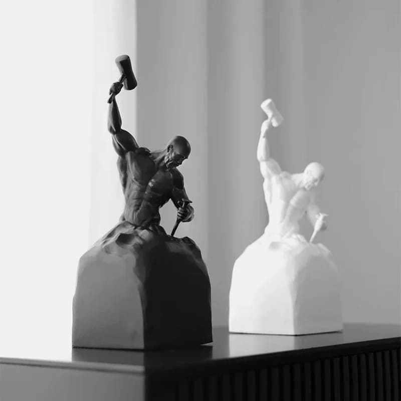 Decoração de Sala Resina Estátua Homem Esculpindo Homedec
