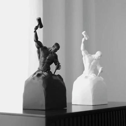 Decoração de Sala Resina Estátua Homem Esculpindo Homedec