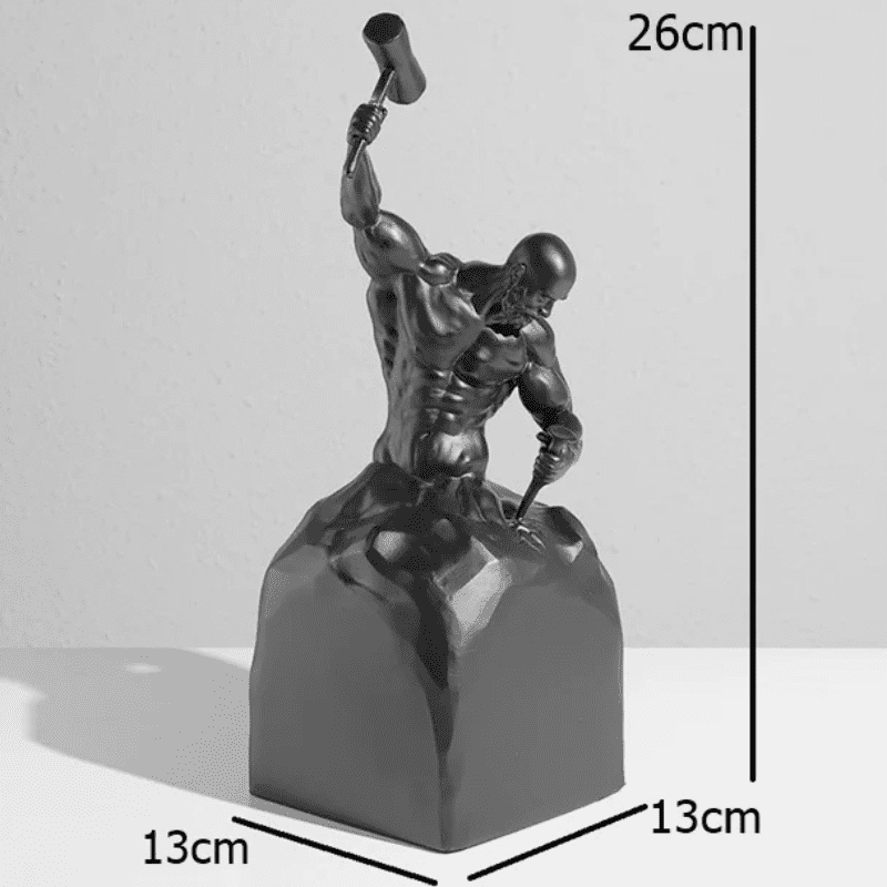 Decoração de Sala Resina Estátua Homem Esculpindo Homedec