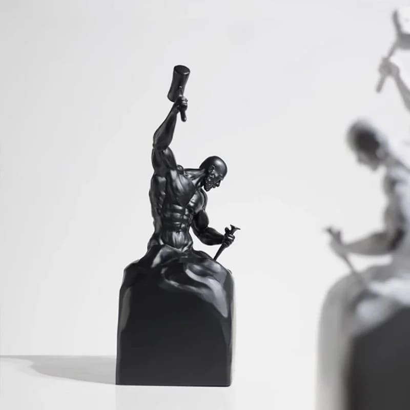 Decoração de Sala Resina Estátua Homem Esculpindo Homedec