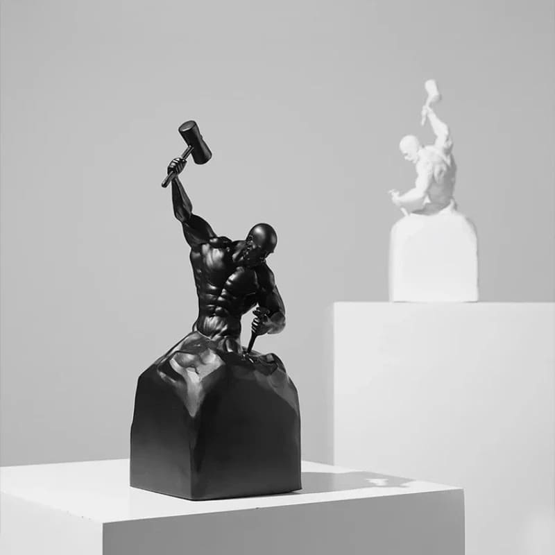 Decoração de Sala Resina Estátua Homem Esculpindo Homedec