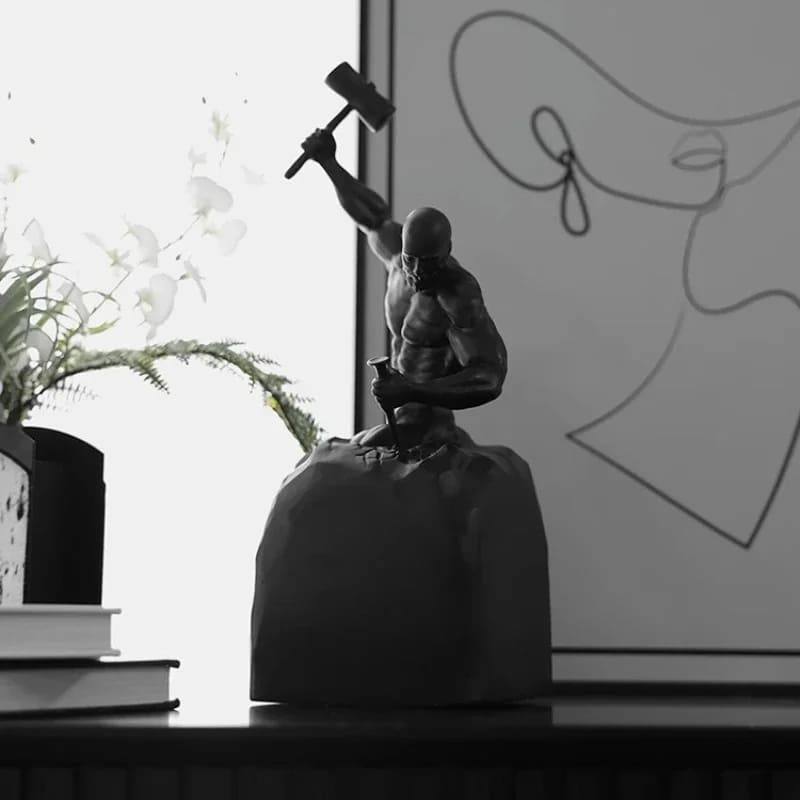 Decoração de Sala Resina Estátua Homem Esculpindo Homedec