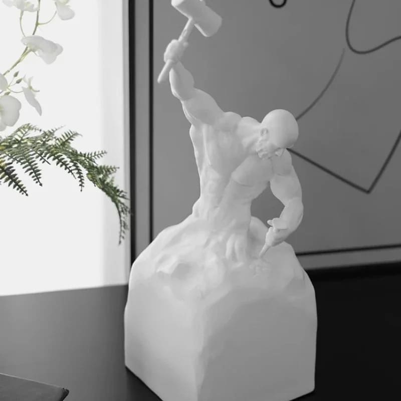 Decoração de Sala Resina Estátua Homem Esculpindo Homedec
