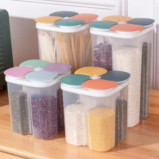 Dispensador Porta Alimentos e Cereais com Divisórias Homedec