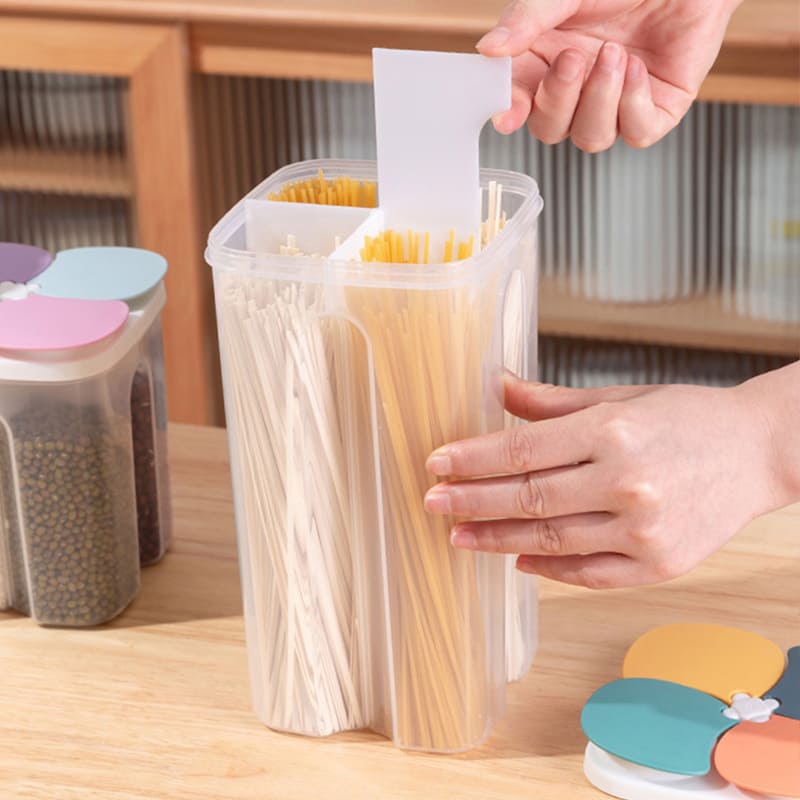Dispensador Porta Alimentos e Cereais com Divisórias Homedec
