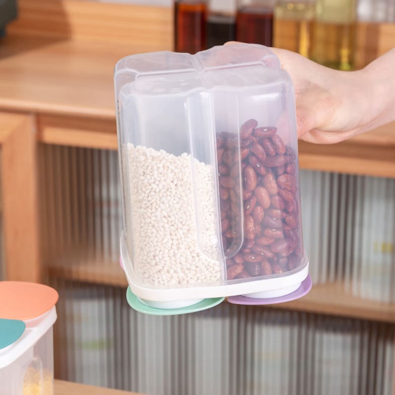Dispensador Porta Alimentos e Cereais com Divisórias Homedec
